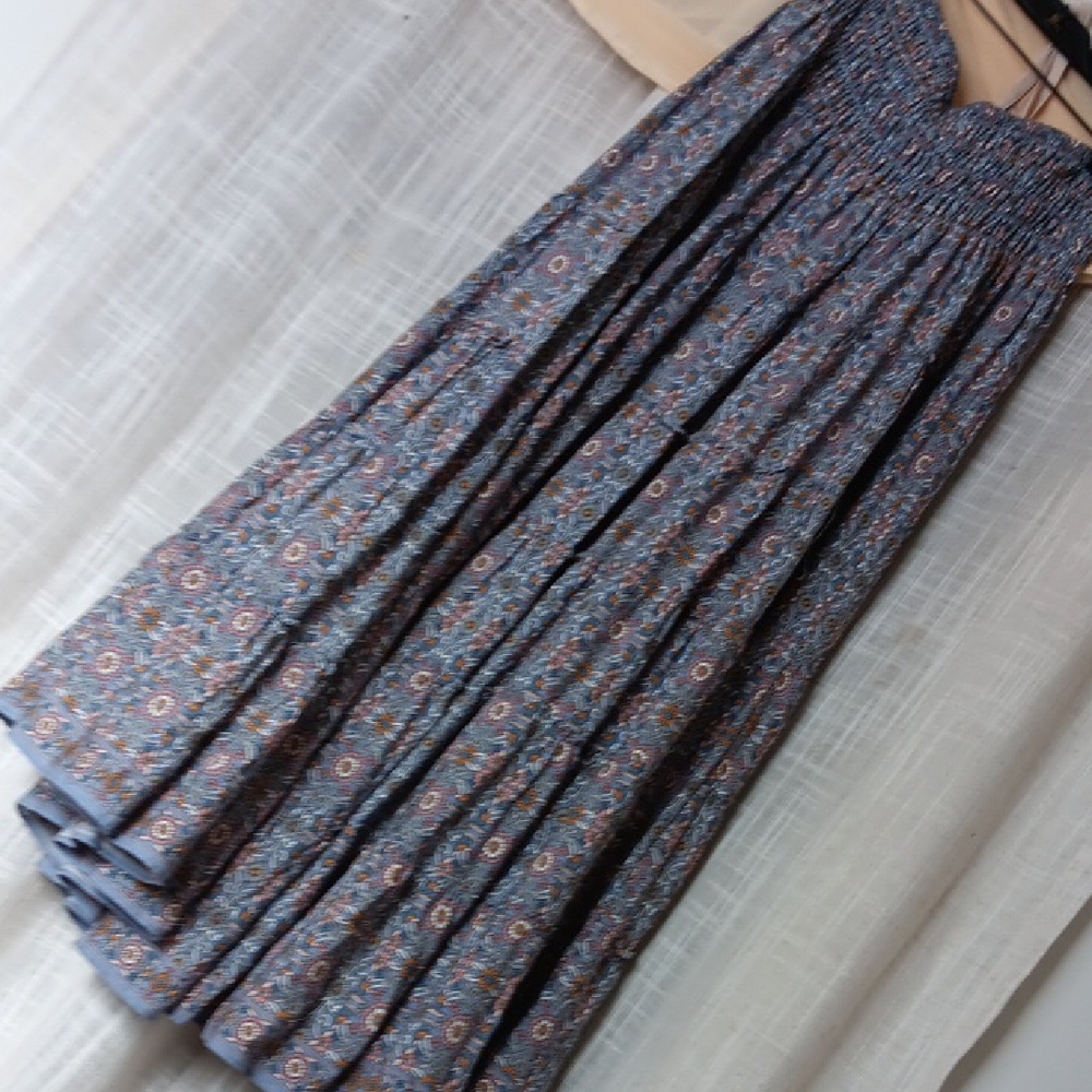 Floral Blue Maxi Skirt - Picture 7 of 9
